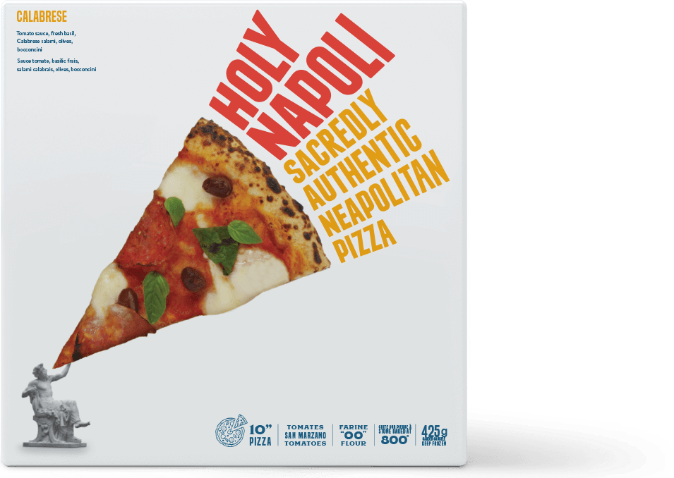 Boîte à pizza surgelée Holy Napoli Calabrese